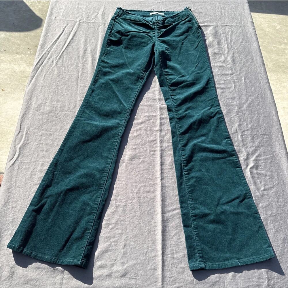 PacSun Teal Corduroy Pants 25 Butterfly Low Rise Bootcut Y2K